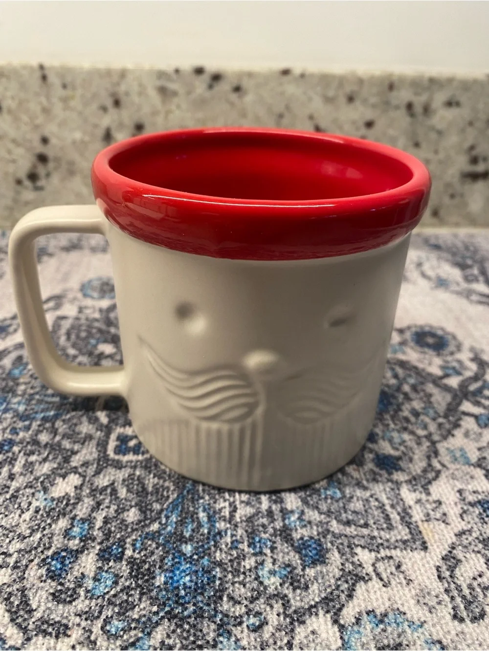 Crate&Barrel ceramic Santa Coffee mug.